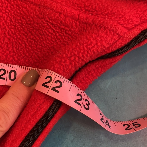 SOLD North Face Mens Full Zip Fleece Coat red - Picture 8 of 14
